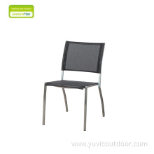 Casual Dining Chair Stainless Steel Frame Outdoor Furniture